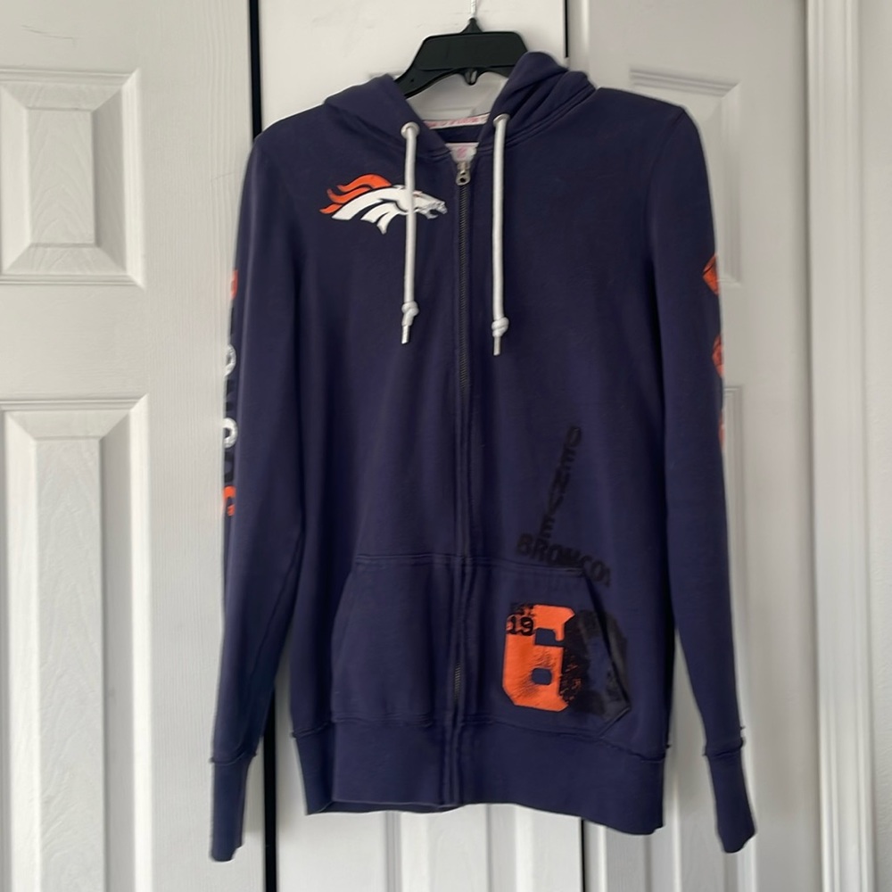 Denver Broncos PINK Zip-Up Hoodie